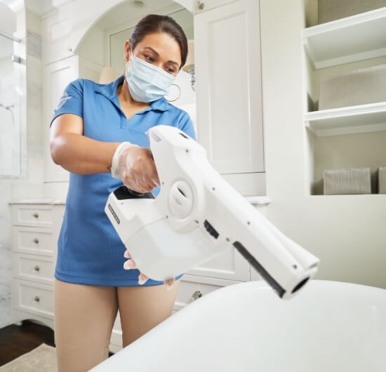Specialty cleaning tool being used